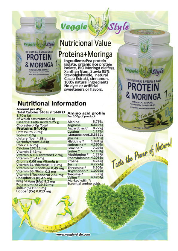 vegan protein shake with moringa